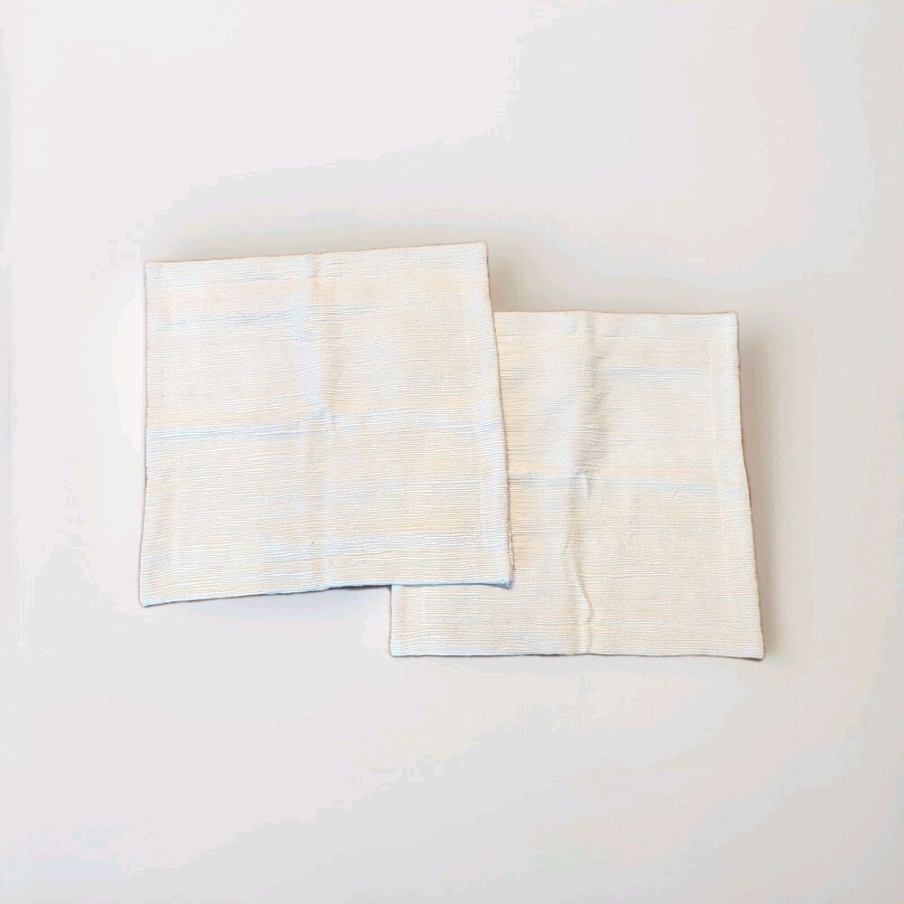 Huanfai Daing Square Cushion Pillow Covers Beige Handmade Thailand Boho 18.5"